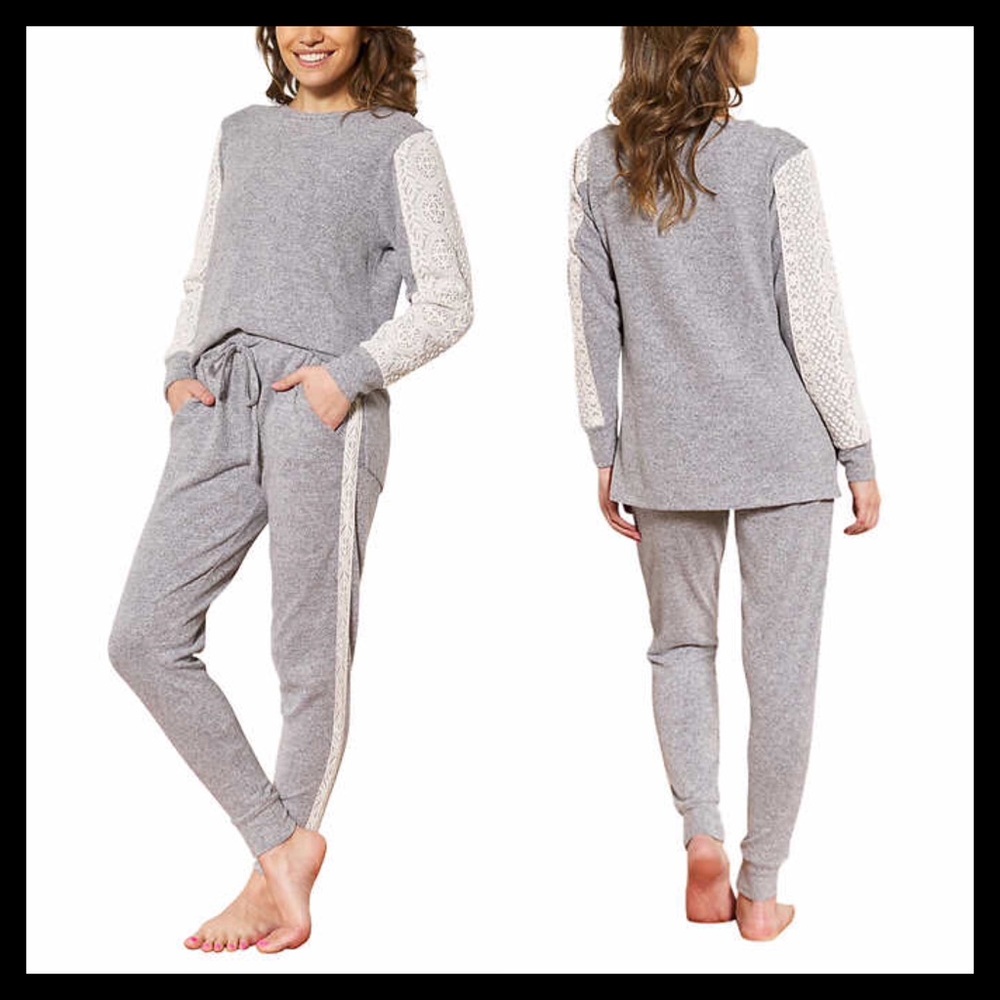 Flora Nikrooz 2 Piece Long Sleeve Lounge Set - Picture 2 of 6